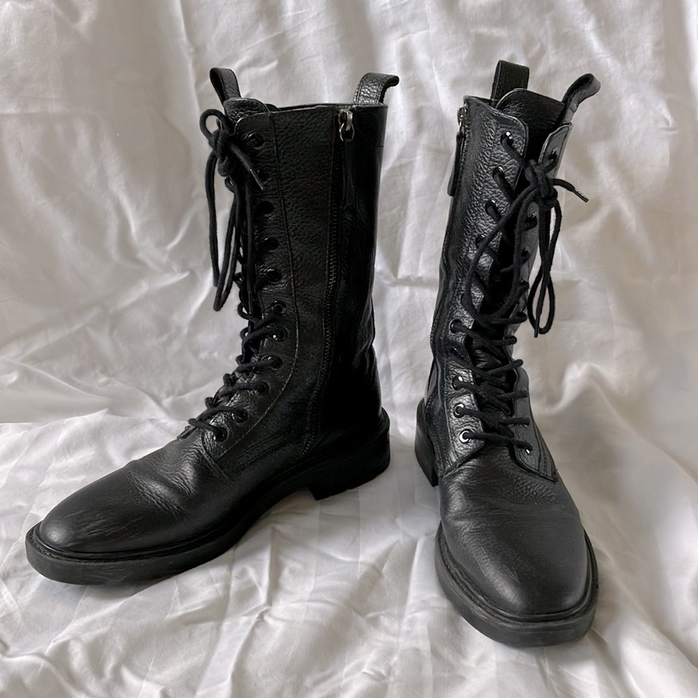 Zara tall combat boots, size EU 40, black